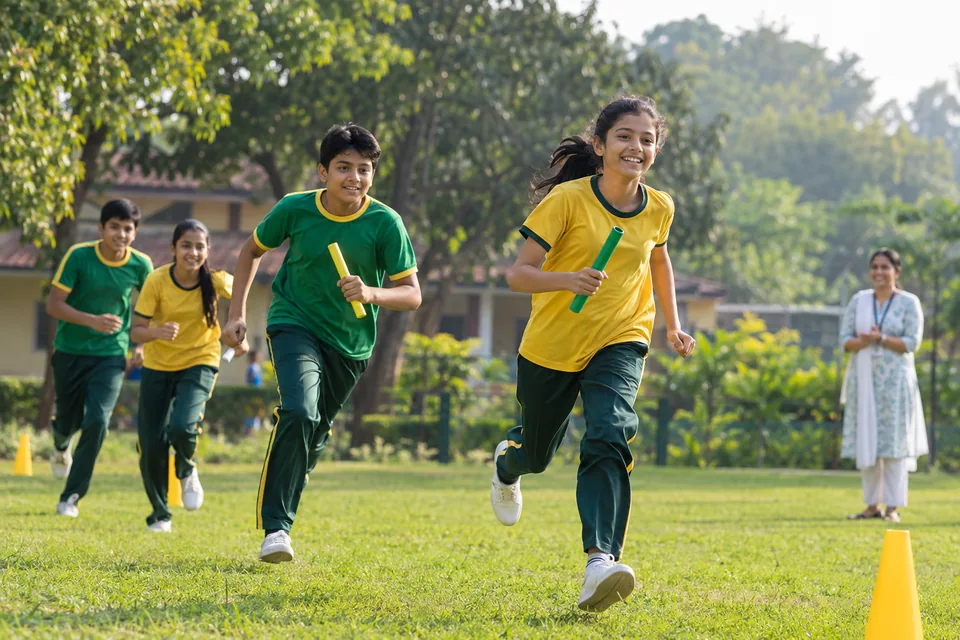 sports — illustrative school scene