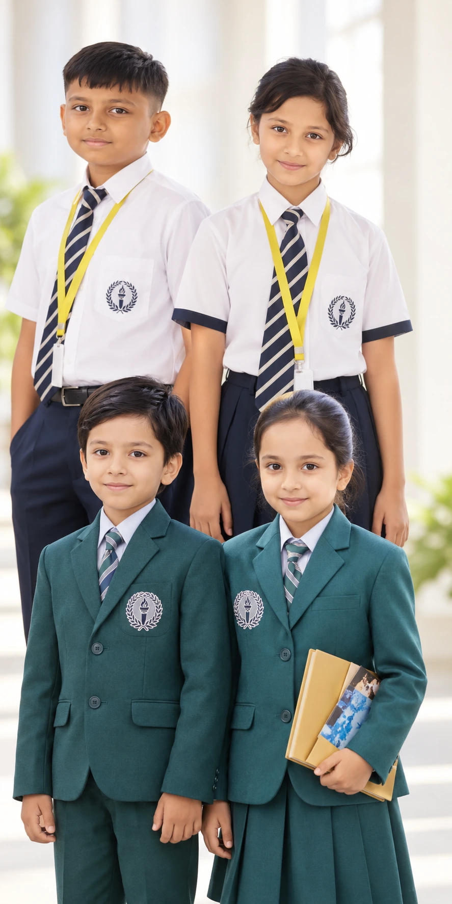School uniforms shown in the supplied UPS prospectus